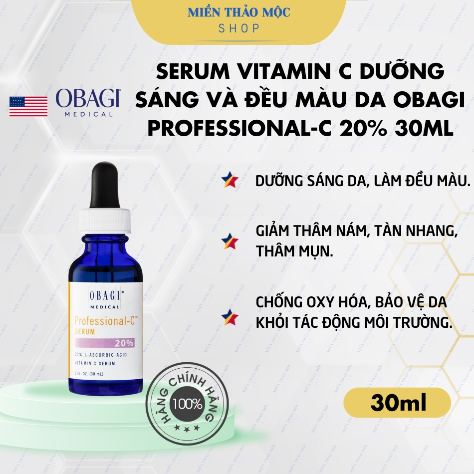 Serum vitamin C dưỡng sáng đều màu da Obagi Professional-C 20% 30ml